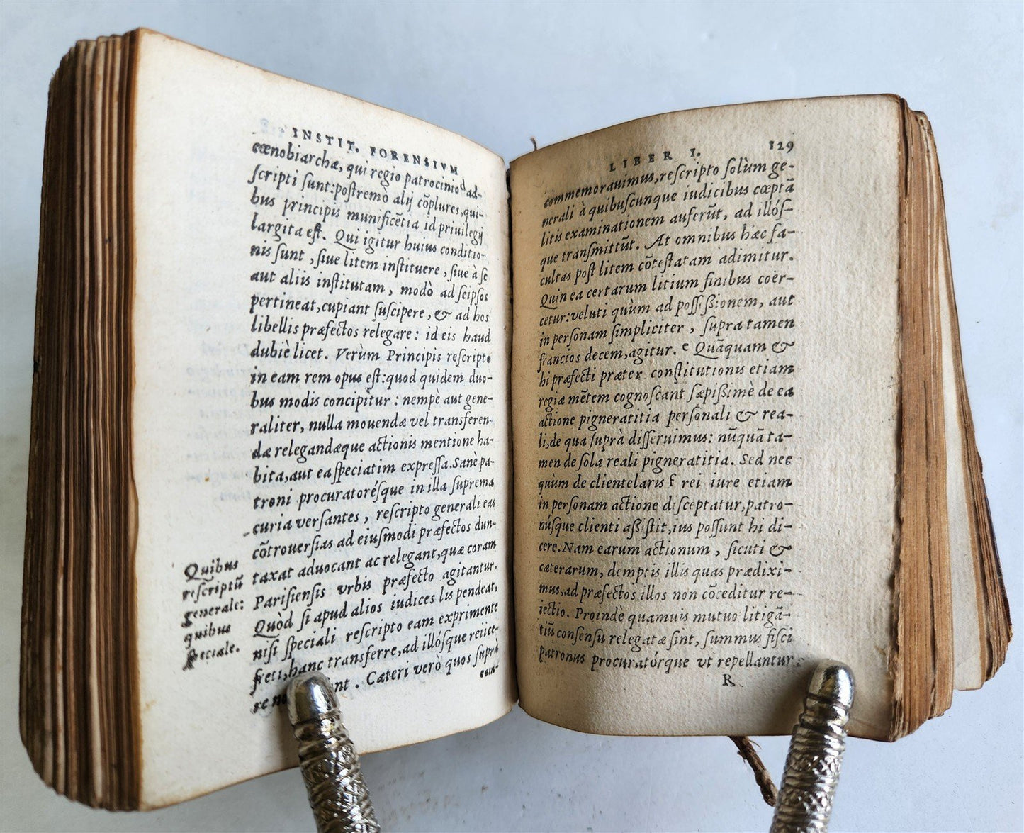 1573 LAW BOOK Institutionum Forensium ANTIQUE original 16th century binding