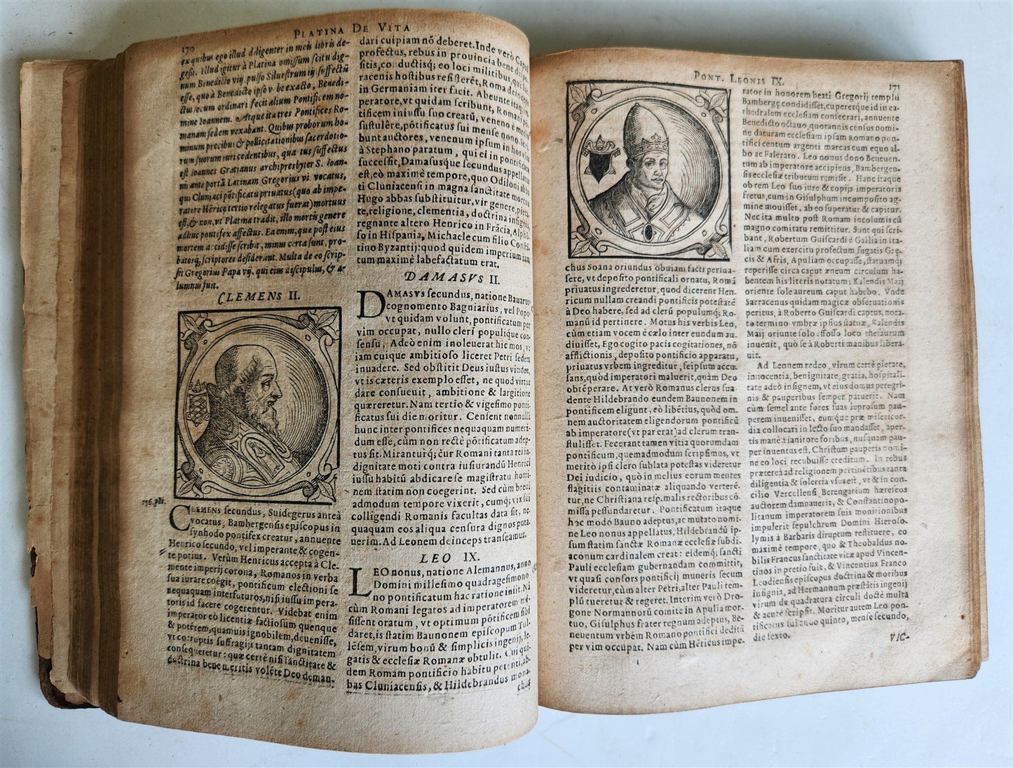 1600 De Vitis Pontificum Romanorum antique FULLY ILLUSTRATED 16th CENTURY