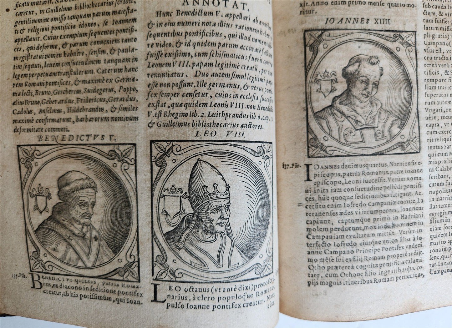 1600 De Vitis Pontificum Romanorum antique FULLY ILLUSTRATED 16th CENTURY