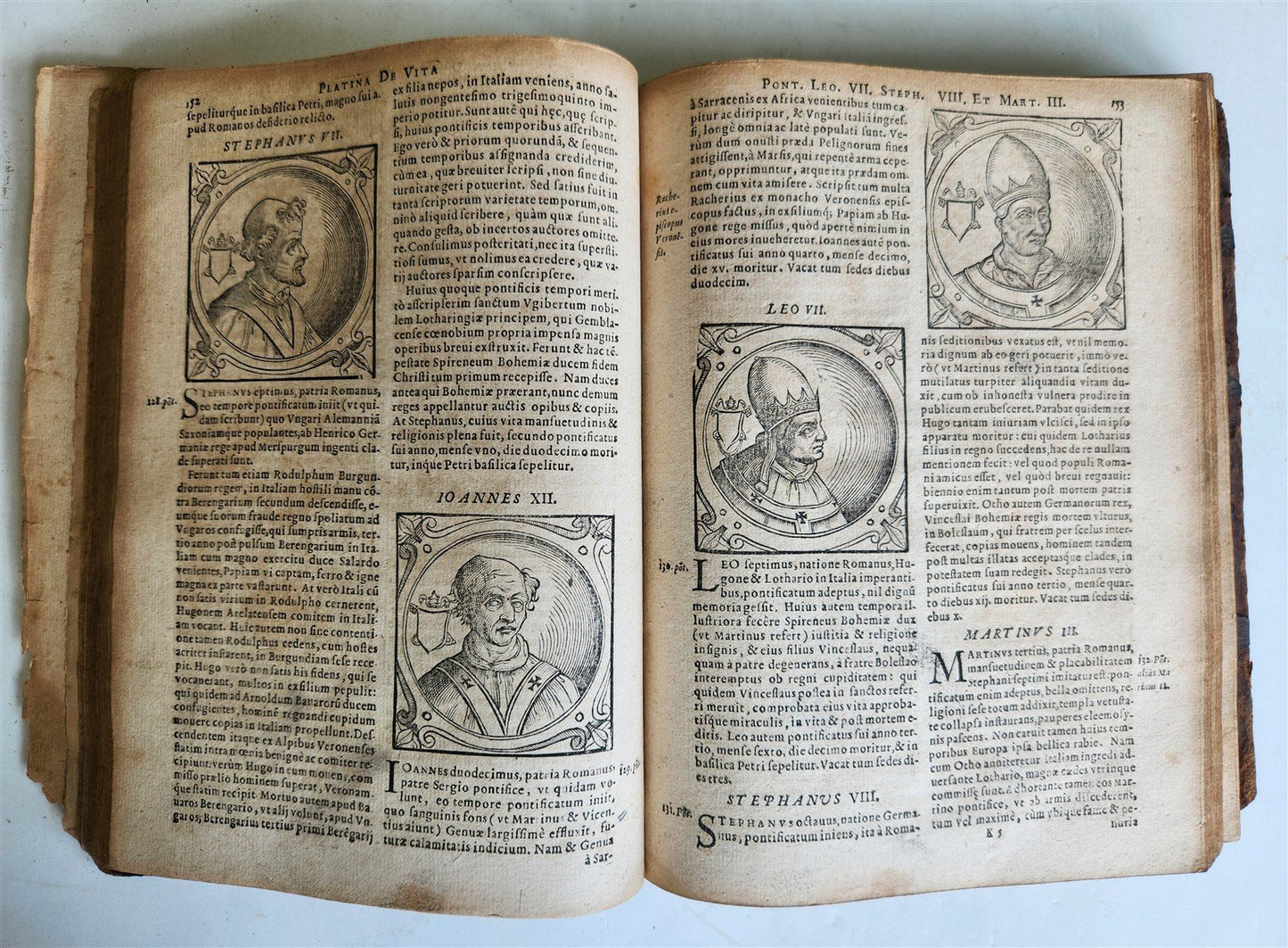 1600 De Vitis Pontificum Romanorum antique FULLY ILLUSTRATED 16th CENTURY