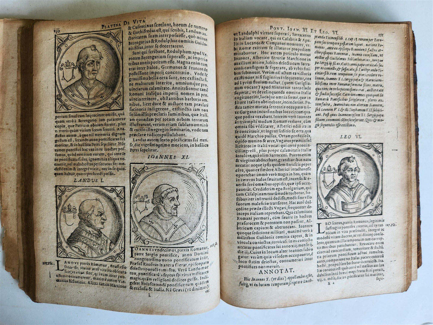1600 De Vitis Pontificum Romanorum antique FULLY ILLUSTRATED 16th CENTURY