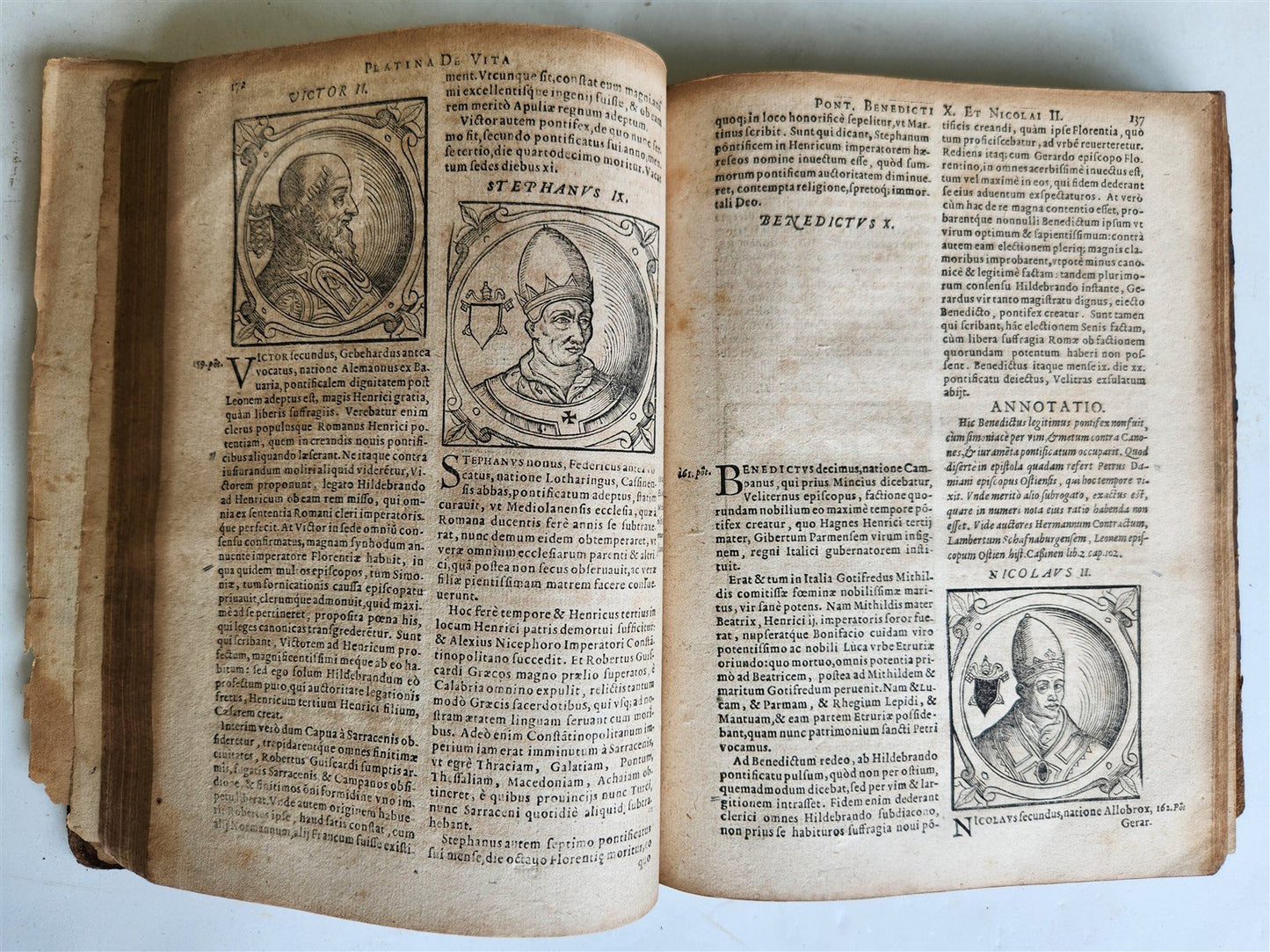1600 De Vitis Pontificum Romanorum antique FULLY ILLUSTRATED 16th CENTURY
