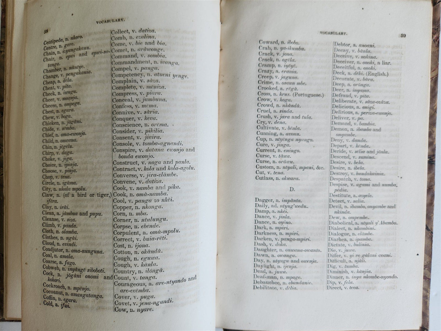 1847 AFRICA - Grammar of the Mpongwe Language with Vocabularies antique