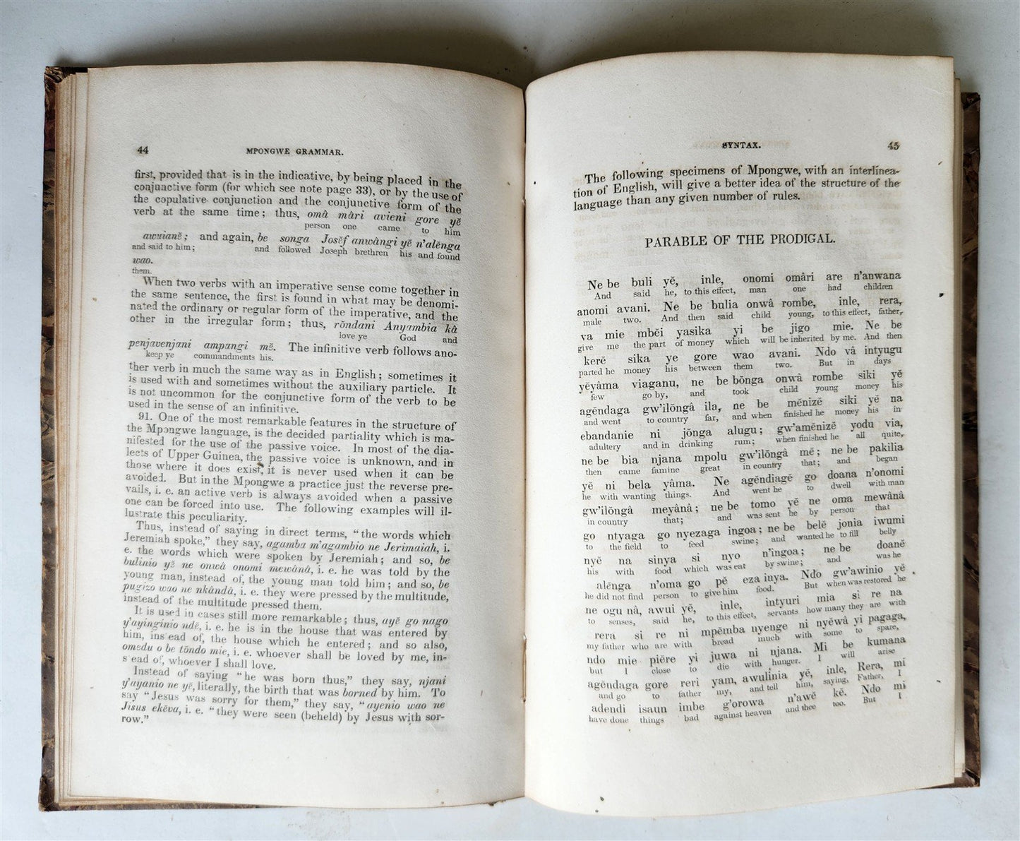 1847 AFRICA - Grammar of the Mpongwe Language with Vocabularies antique
