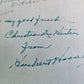 1952 INSCRIBED & SIGNED BY PRESIDENT HOOVER MEMOIRS vintage book AMERICANA