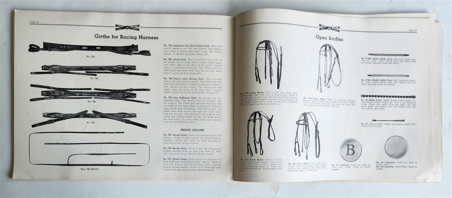 1952 TURF GOODS RACING CATALOG by Kopf Mfg. Co., Inc. VINTAGE illustrated