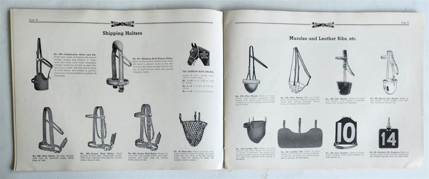 1952 TURF GOODS RACING CATALOG by Kopf Mfg. Co., Inc. VINTAGE illustrated