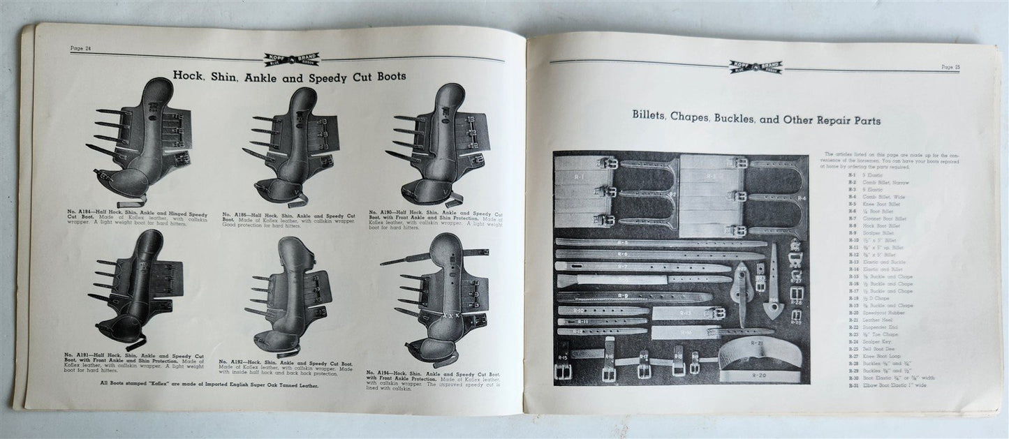 1952 TURF GOODS RACING CATALOG by Kopf Mfg. Co., Inc. VINTAGE illustrated
