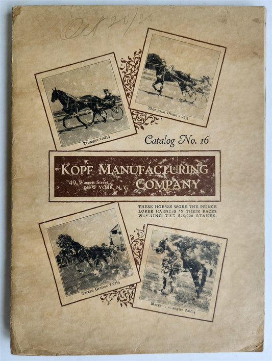 1926 HORSE BOOTS & RACING CATALOG by Kopf Mfg. Co., Inc. VINTAGE illustrated