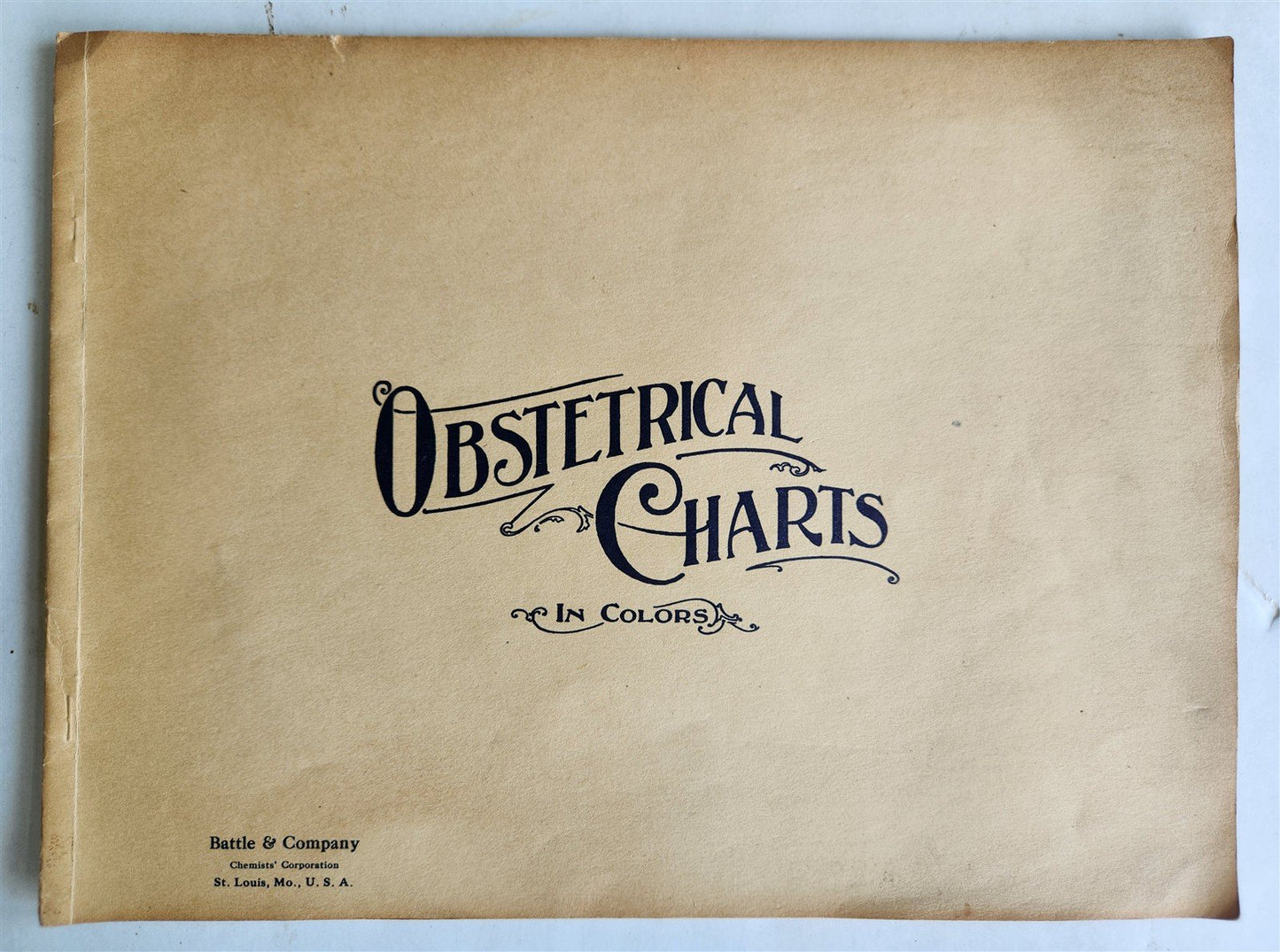 1924 OBSTETRICAL CHARTS in COLORS antique