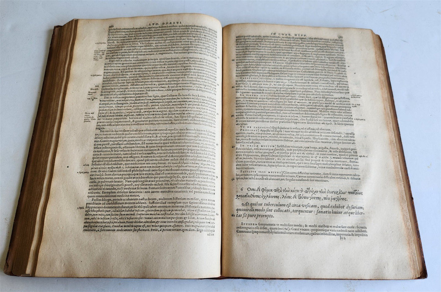 1588 HIPPOCRATES from PERSONAL LIBRARY of WILLIAM THACKERAY w/ AUTOGRAPH antique