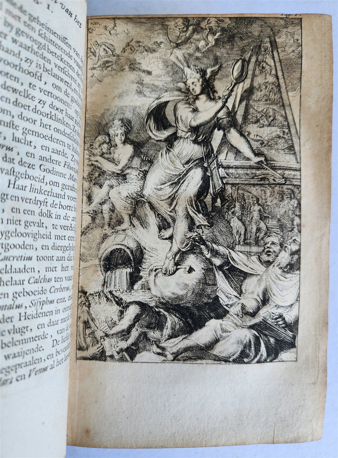 1701 LUCRETIUS DE RERUM NATURA antique ILLUSTRATED