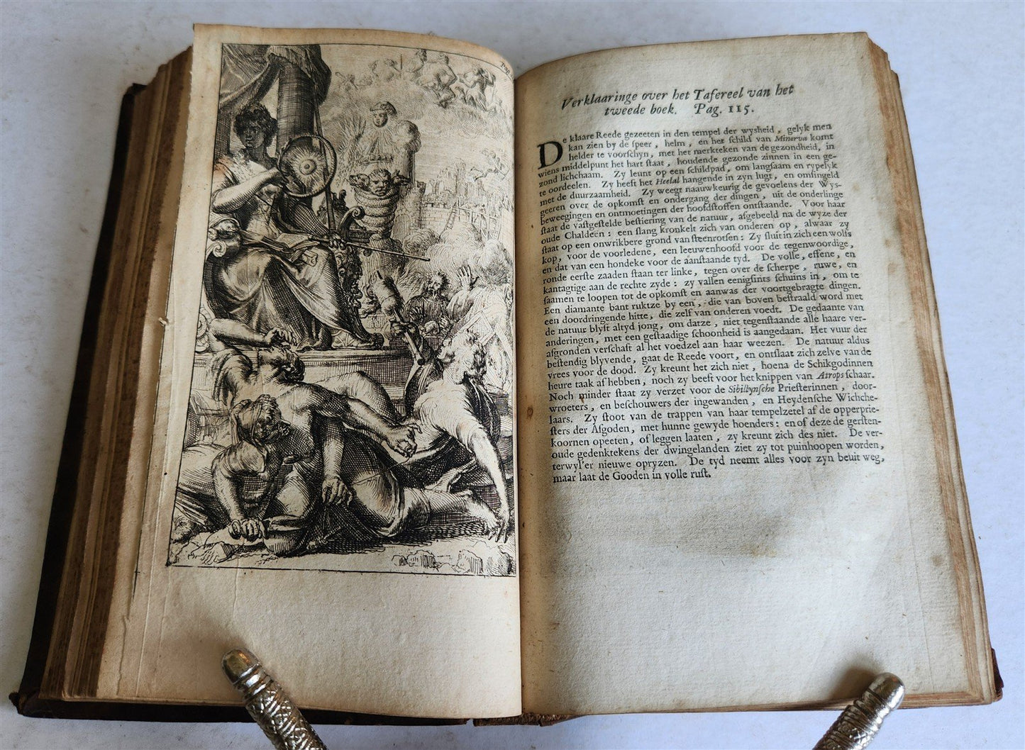 1701 LUCRETIUS DE RERUM NATURA antique ILLUSTRATED