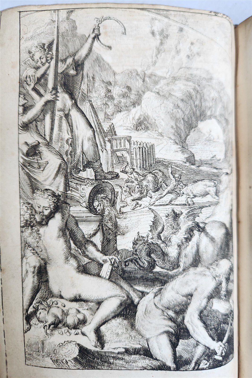 1701 LUCRETIUS DE RERUM NATURA antique ILLUSTRATED