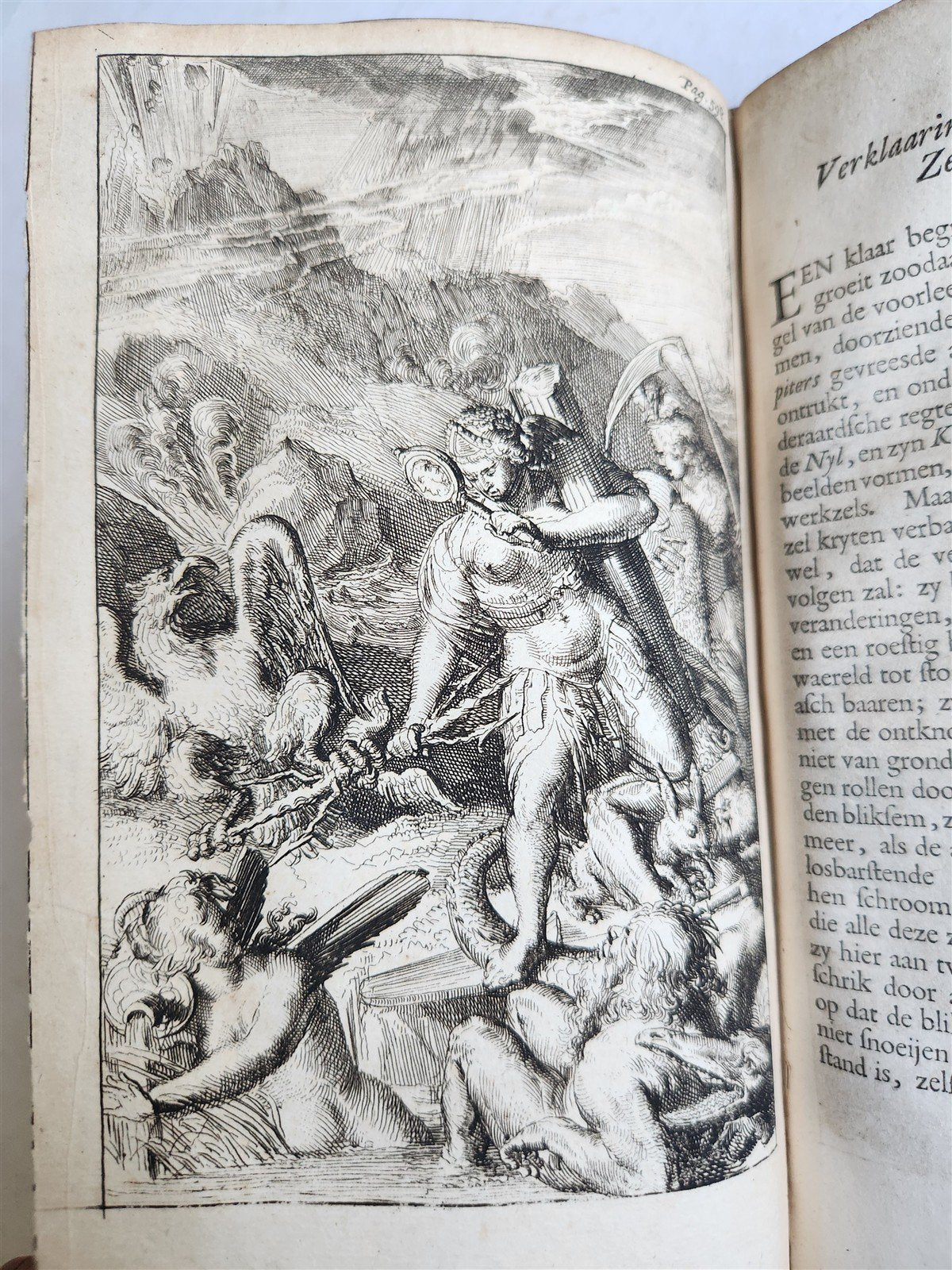 1701 LUCRETIUS DE RERUM NATURA antique ILLUSTRATED