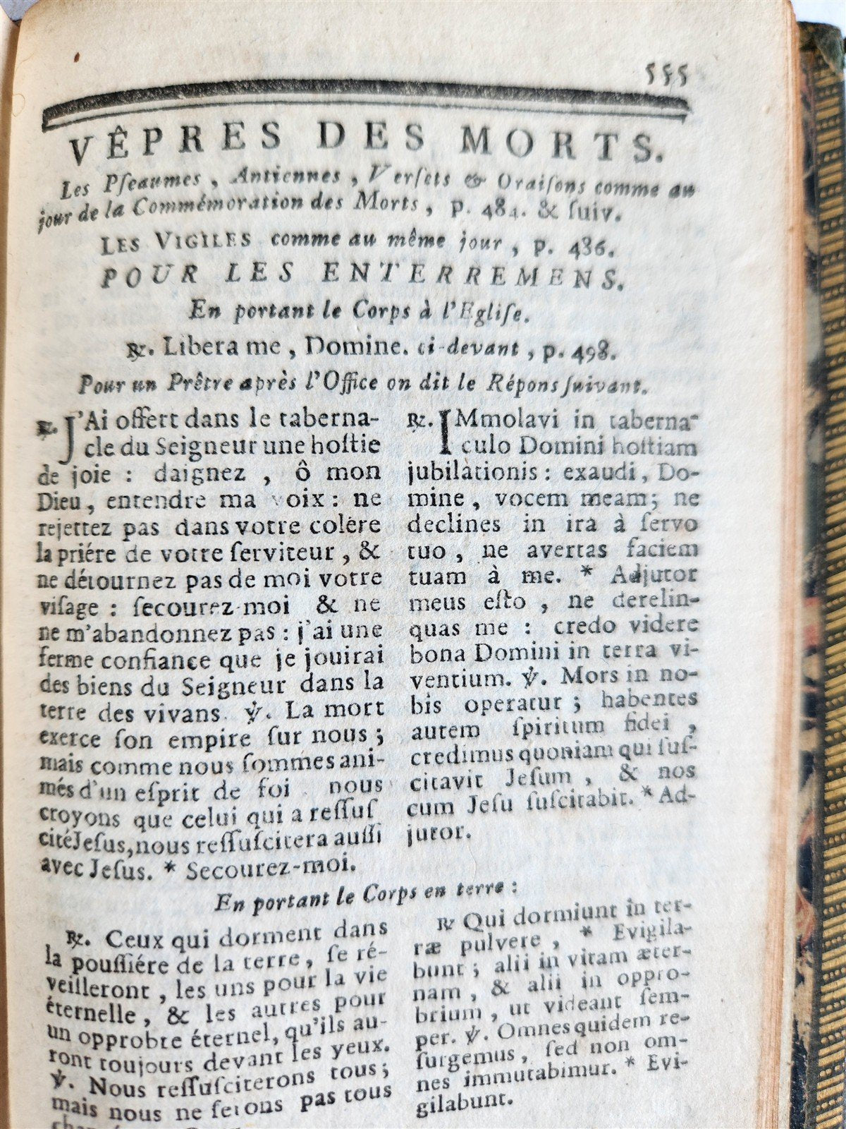 1774 EUCOLOGE ou LIVRE D'EGLISE a usage de PARIS antique 2 volumes FINE BINDING