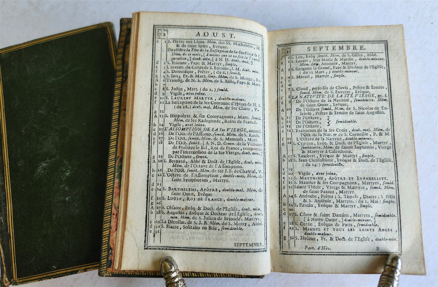 1774 EUCOLOGE ou LIVRE D'EGLISE a usage de PARIS antique 2 volumes FINE BINDING