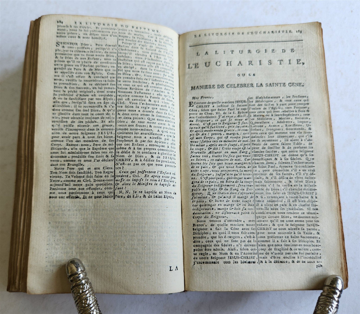 1796 BIBLE in FRENCH LA SAINTE BIBLE NEW TESTAMENT antique FINE BINDING