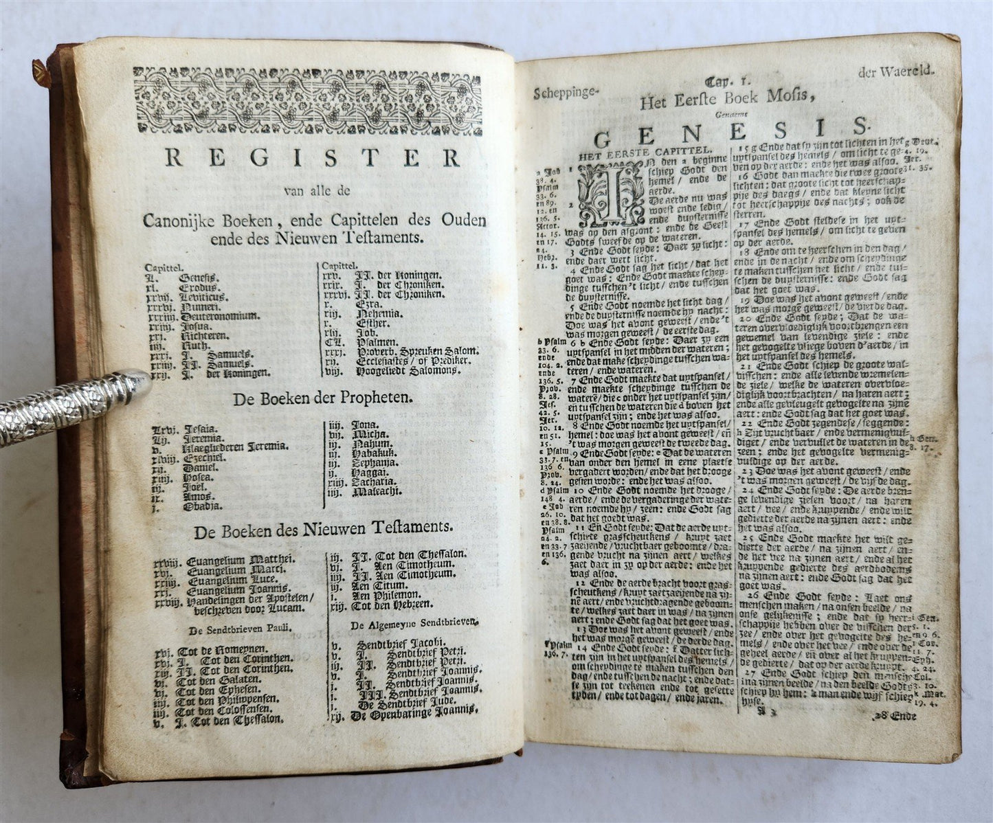 1762 BIBLE in DUTCH OLD TESTAMENT antique FINE BINDING