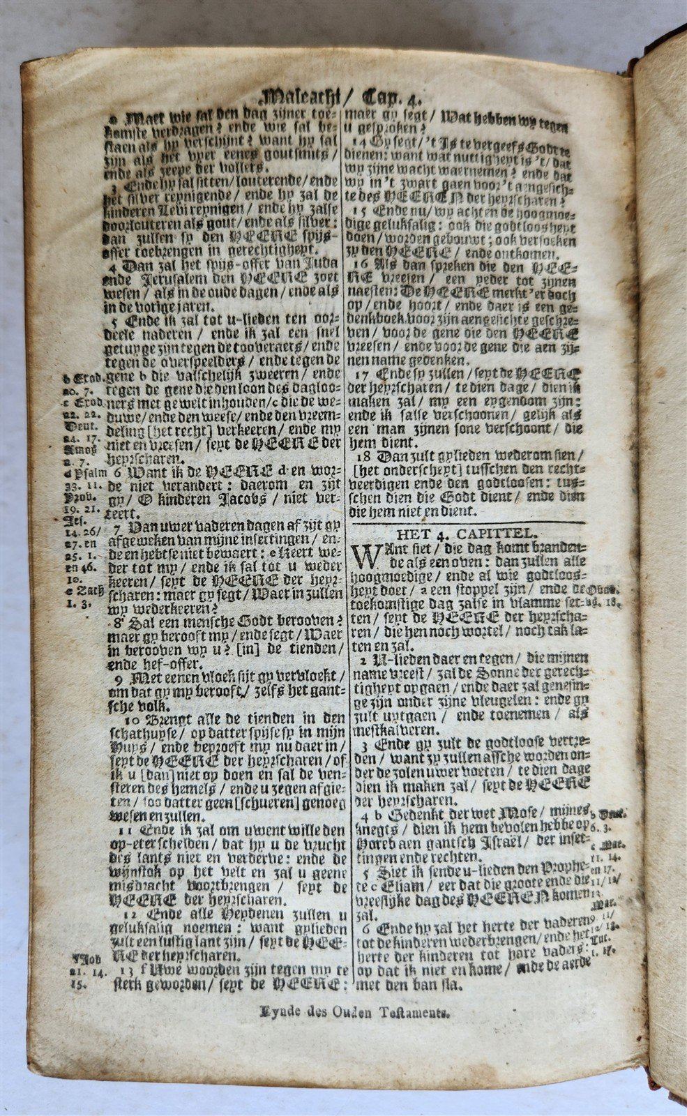 1762 BIBLE in DUTCH OLD TESTAMENT antique FINE BINDING