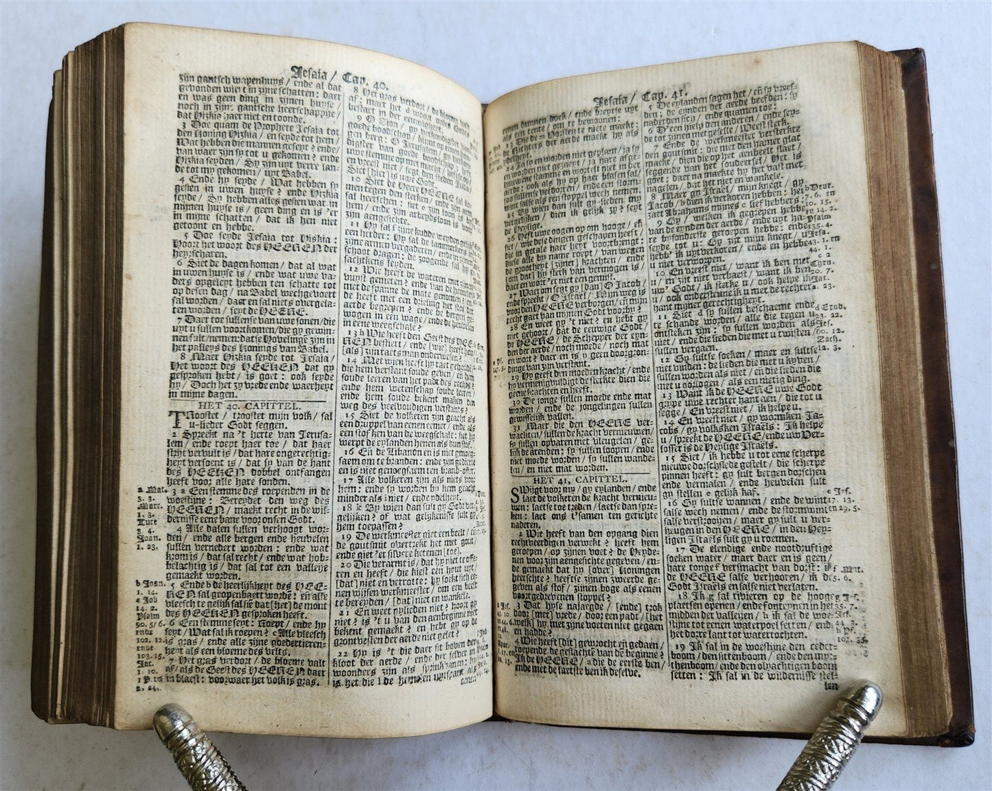 1762 BIBLE in DUTCH OLD TESTAMENT antique FINE BINDING