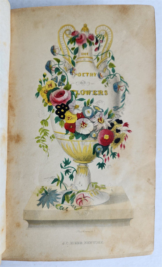 1849 THE POETRY of FLOWERS antique ILLUSTRATED
