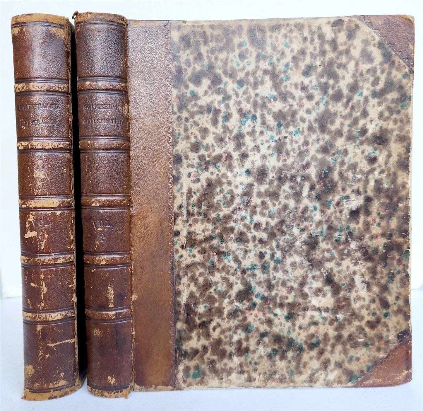 1836 SWITZERLAND ILLUSTRATED 2 volumes ANTIQUE in ENGLISH