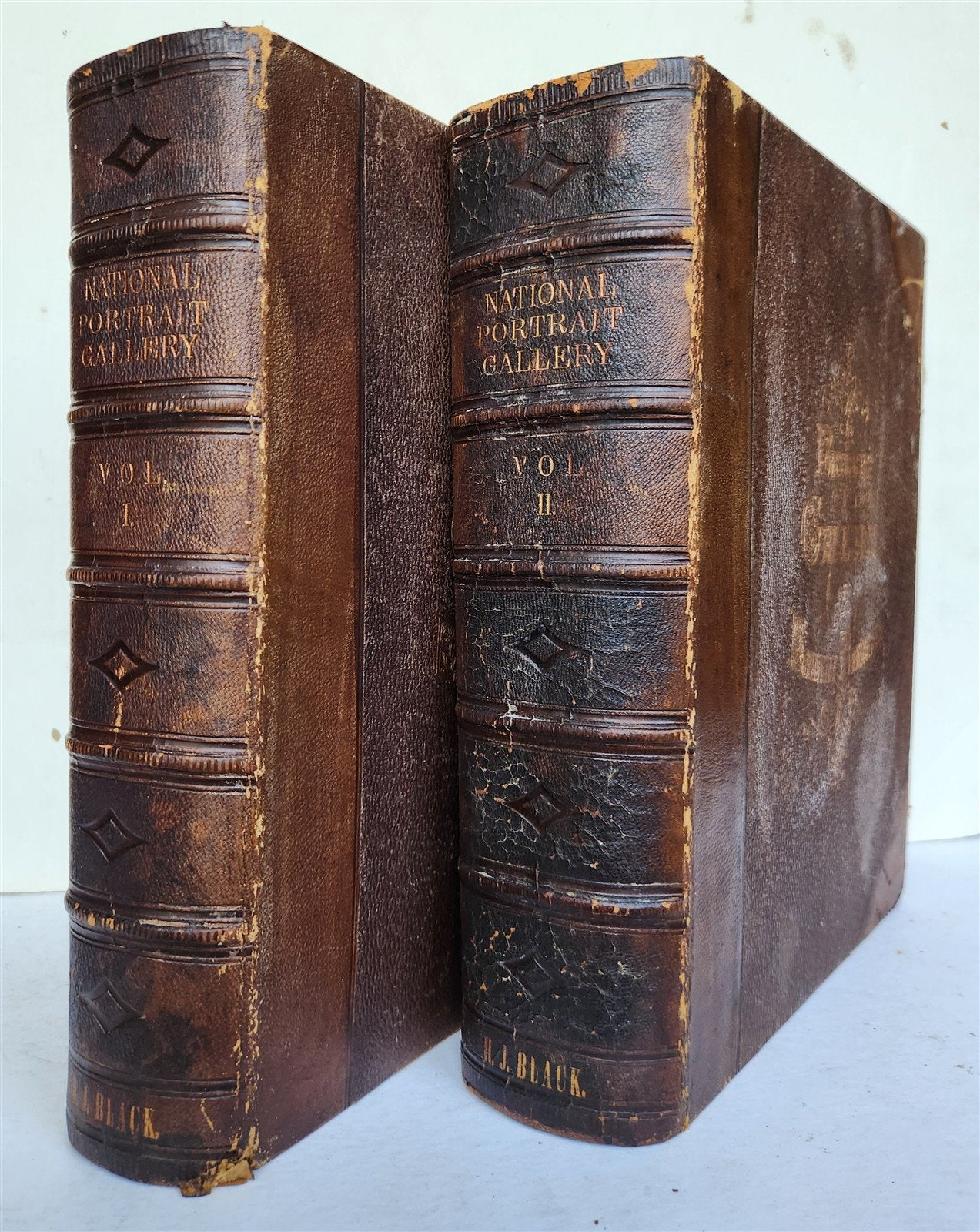 1861 NATIONAL PORTRAIT GALLERY of EMINENT AMERICANS ILLUSTRATED 2 vols ANTIQUE