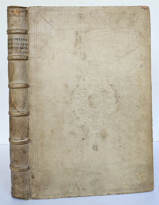 1659 HIPPOCRATES vellum bound folio ANTIQUE APORISMI PROGNOSTICI HIPPOCRATIS