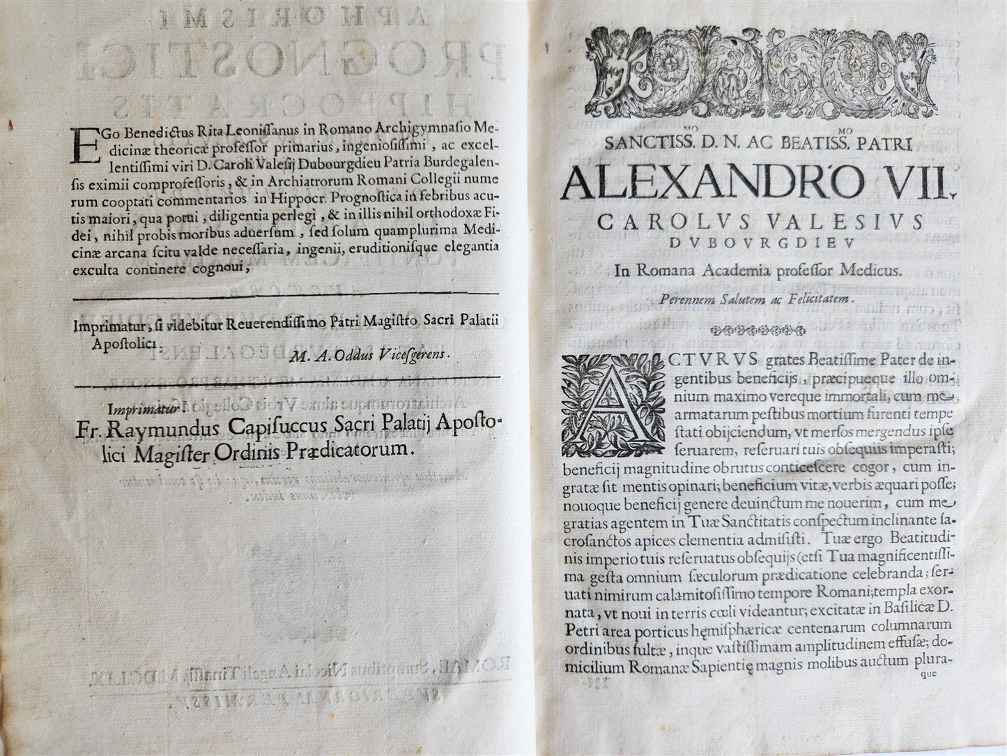 1659 HIPPOCRATES vellum bound folio ANTIQUE APORISMI PROGNOSTICI HIPPOCRATIS