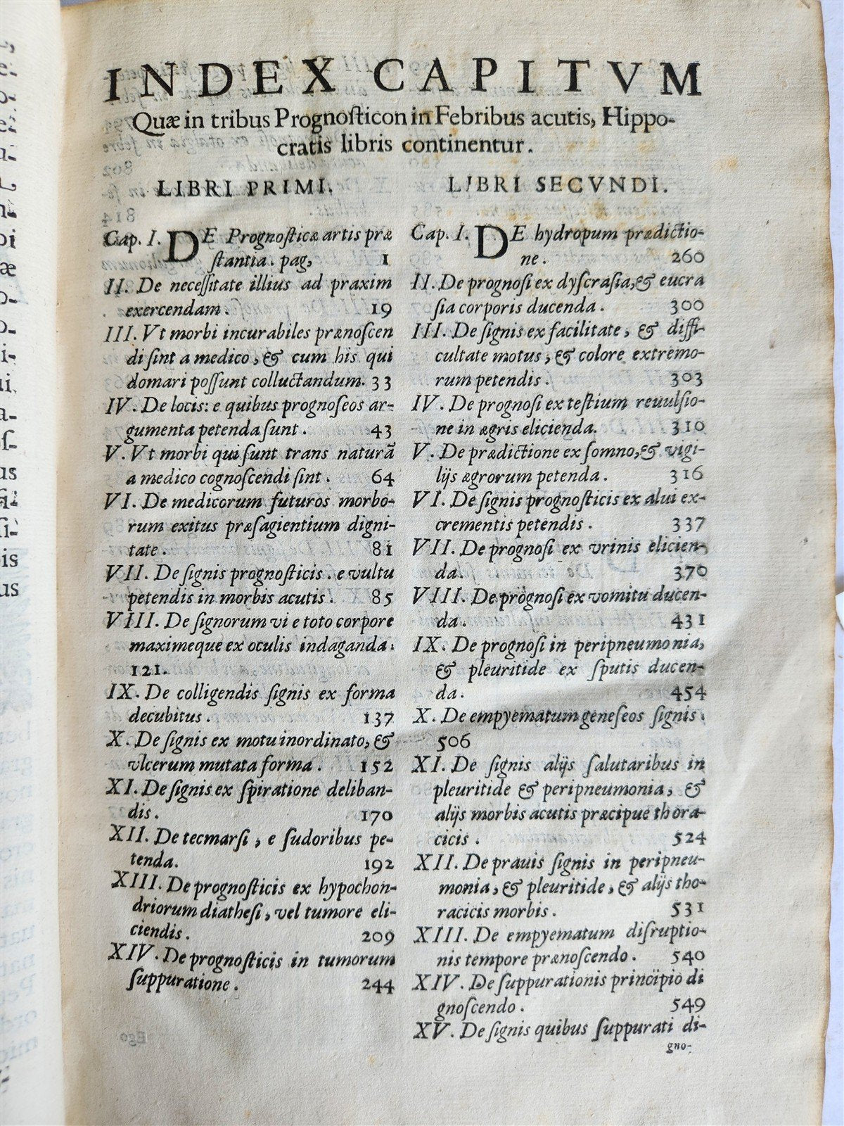 1659 HIPPOCRATES vellum bound folio ANTIQUE APORISMI PROGNOSTICI HIPPOCRATIS