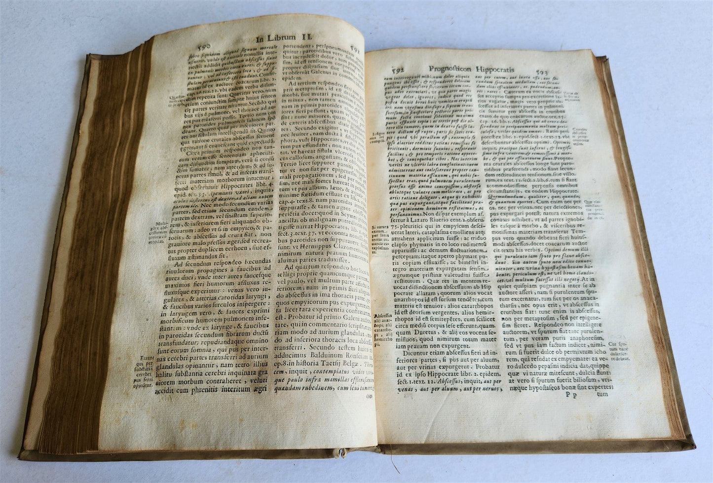 1659 HIPPOCRATES vellum bound folio ANTIQUE APORISMI PROGNOSTICI HIPPOCRATIS