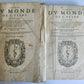 1584 HISTORY OF THE WORLD by PLINY antique L'HISTOIRE DU MONDE 2 folio volumes