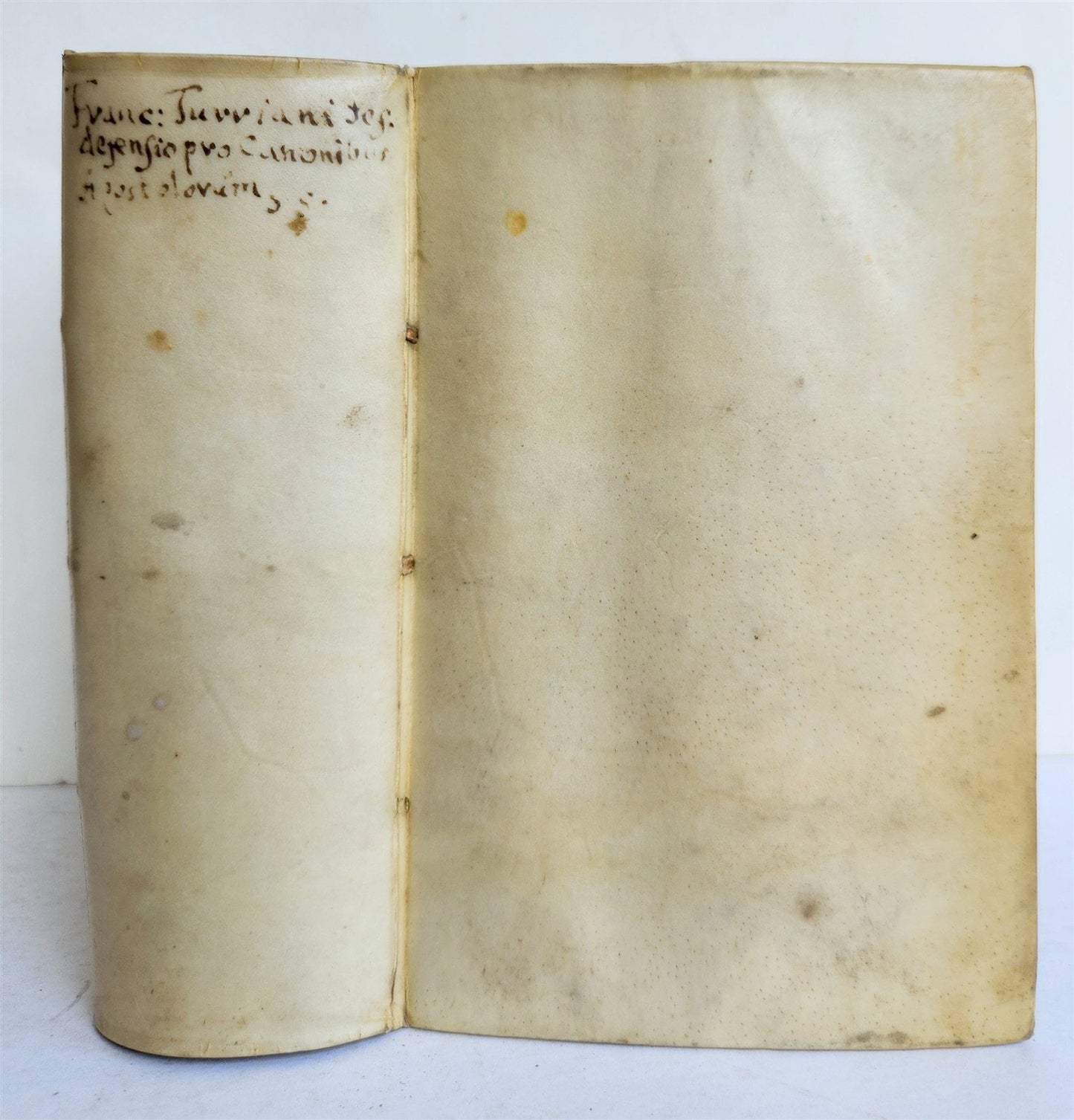 1573 Pro Canonibus Apostolorum by Franciscus Turrianus antique VELLUM BOUND