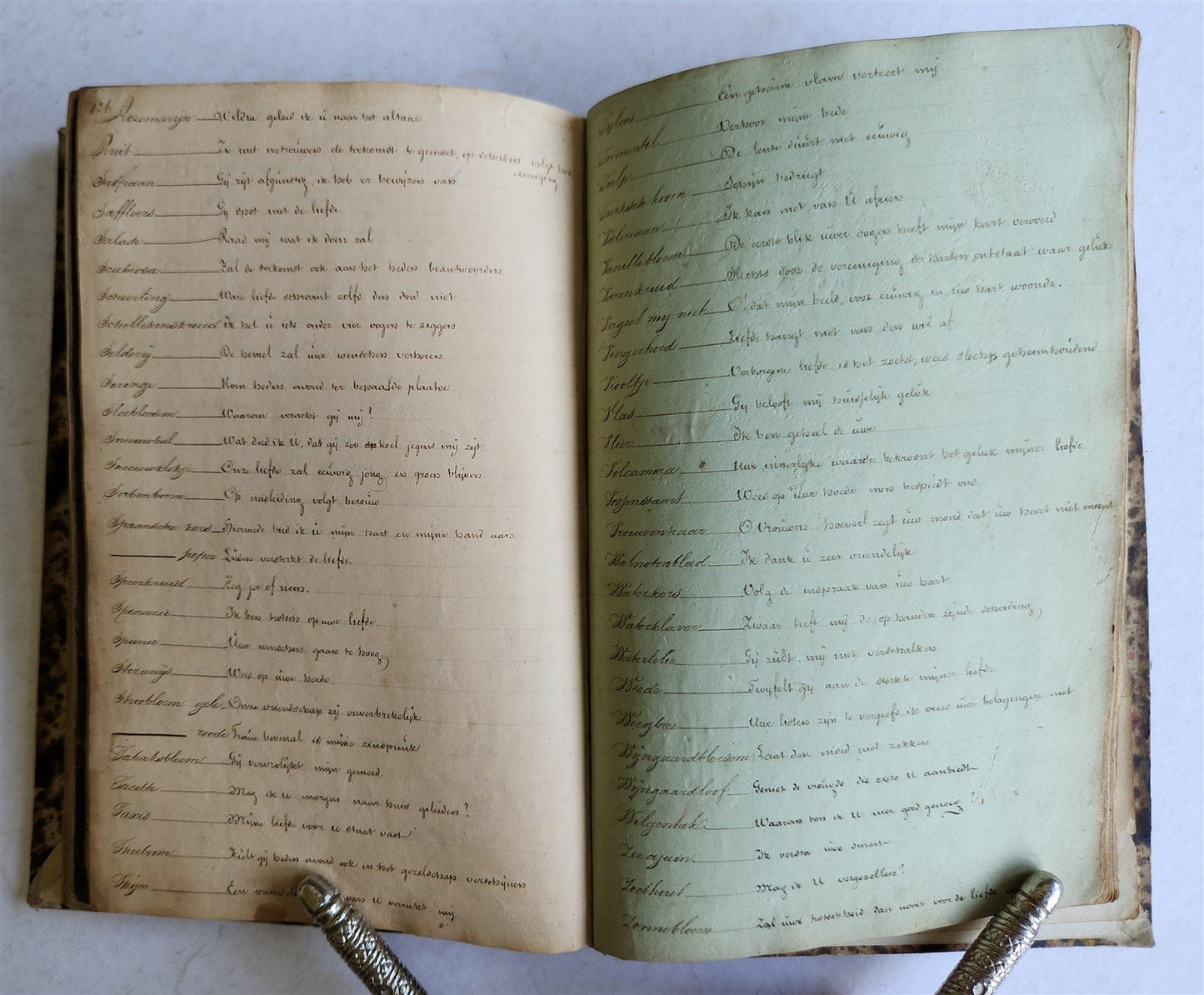 1840 ILLUMINATED POETRY MANUSCRIPT in DUTCH antique