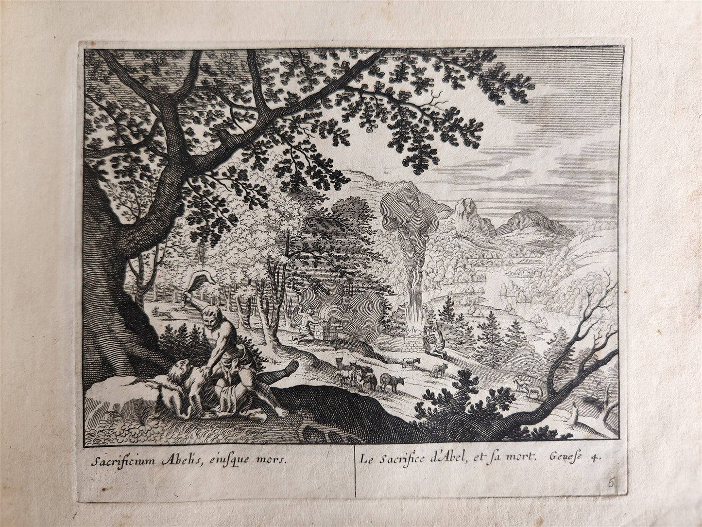 1650 BIBLE FIGURES illustrated by Matthaeus Merian w/ 233 ENGRAVINGS ANTIQUE
