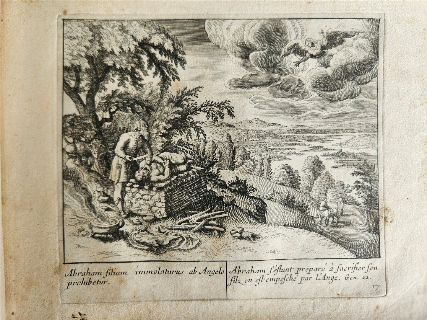 1650 BIBLE FIGURES illustrated by Matthaeus Merian w/ 233 ENGRAVINGS ANTIQUE