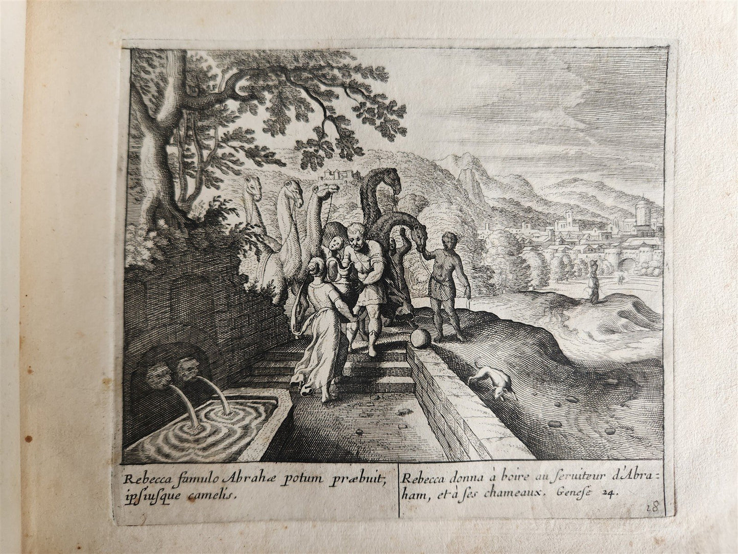 1650 BIBLE FIGURES illustrated by Matthaeus Merian w/ 233 ENGRAVINGS ANTIQUE