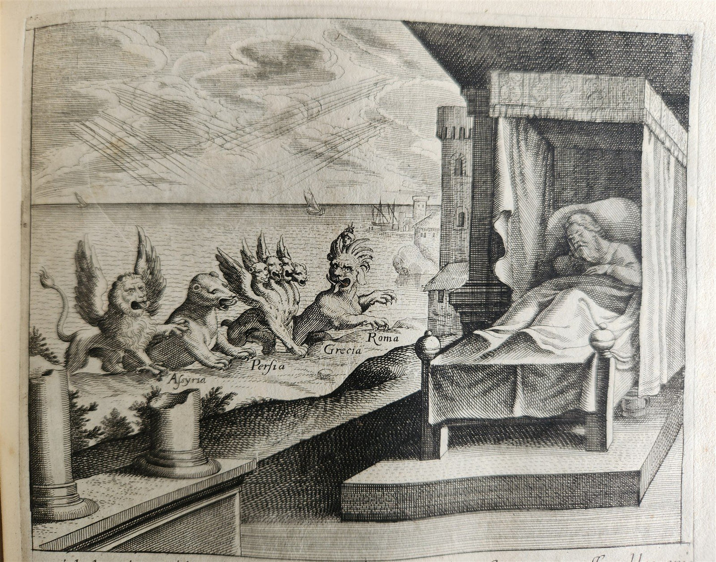 1650 BIBLE FIGURES illustrated by Matthaeus Merian w/ 233 ENGRAVINGS ANTIQUE