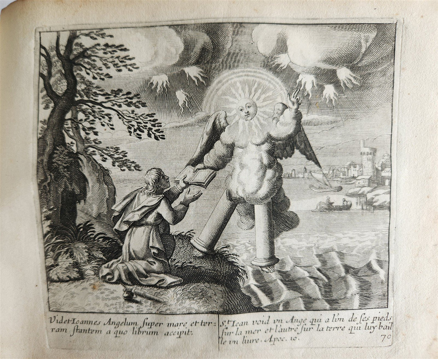 1650 BIBLE FIGURES illustrated by Matthaeus Merian w/ 233 ENGRAVINGS ANTIQUE