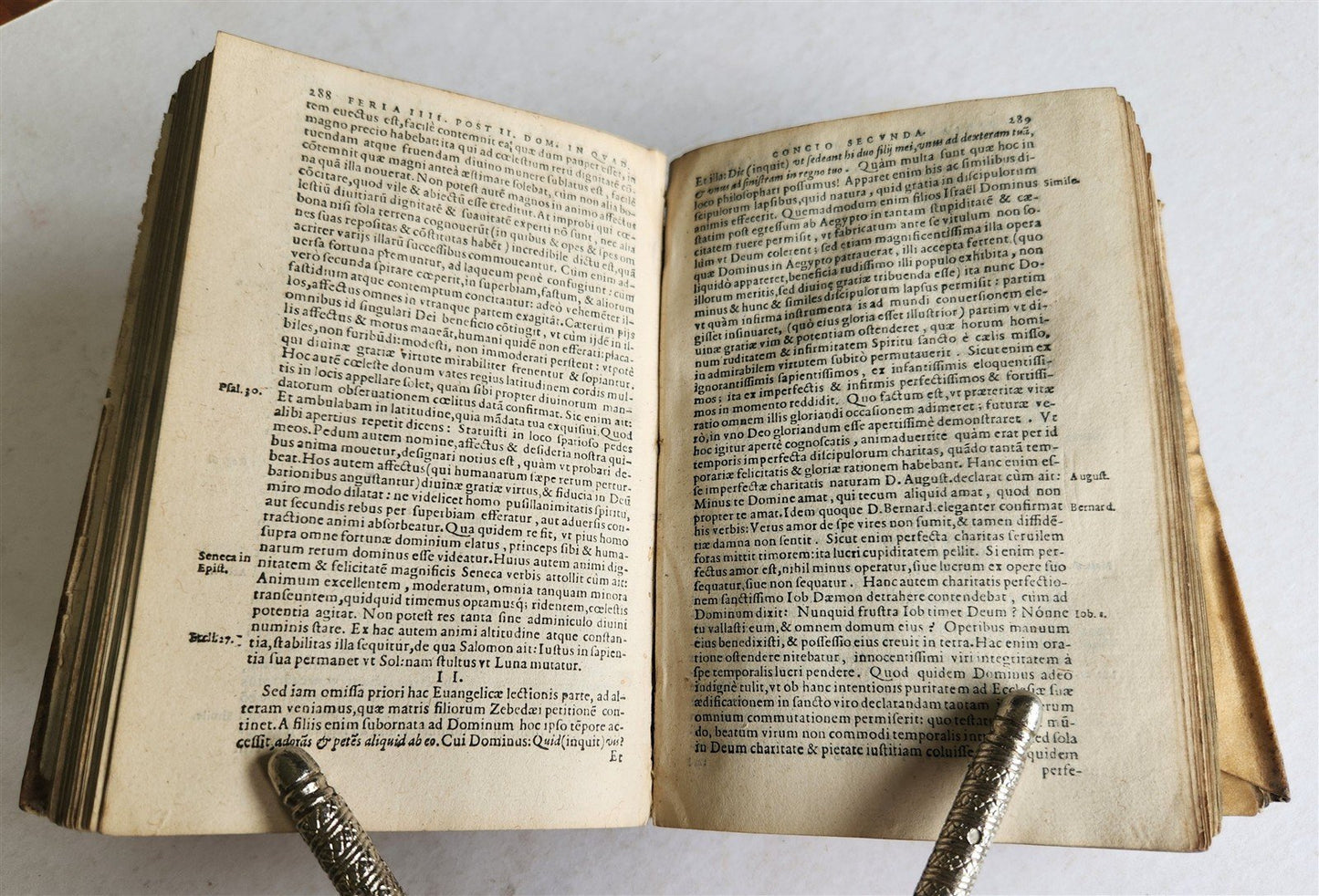 1584 SERMONS by LUIS de GRANADA PLANTIN PRESS vellum binding ANTIQUE 16th cent.