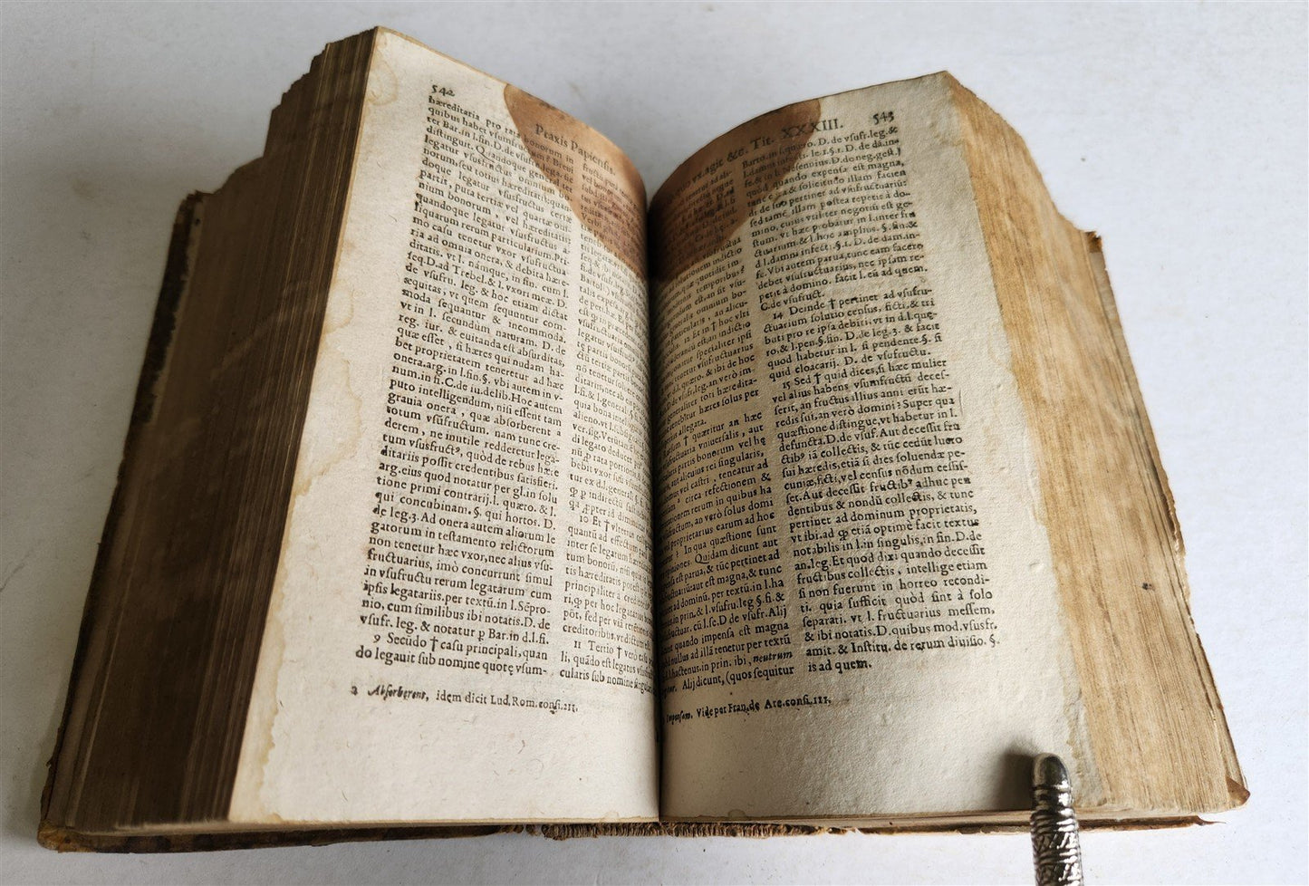 1593 LAW BOOK by Johannes Petrus de Ferrariis ANTIQUE Geneva 16th century