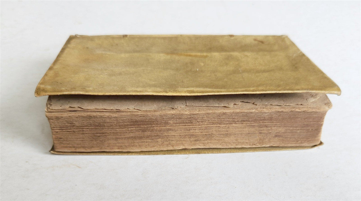 1609 COMMENTARY on ANCIENT ROMAN CLASSICAL AUTHORS vellum binding ANTIQUE