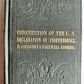 1876 CONSTITUTION of UNITED STATES & DECLARATION of INDEPENDENCE ANTIQUE