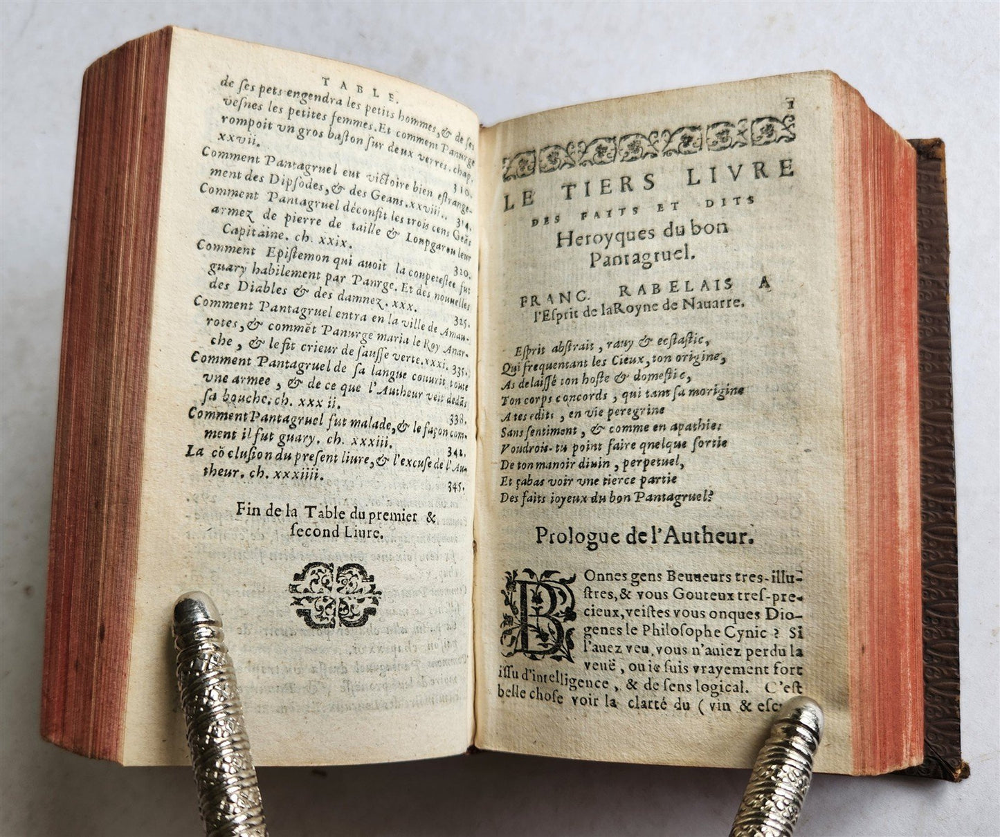 1605 Life & Heroic Deeds of Gargantua & Pantagruel by Francois Rabelais ANTIQUE