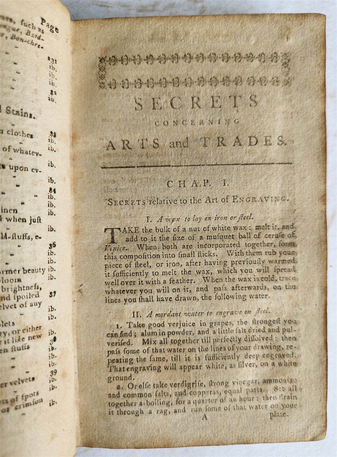 1795 Valuable Secrets Concerning Arts and Trades ANTIQUE Americana