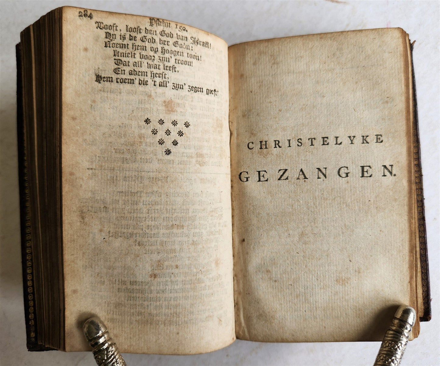 1770 BOOK of PSALMS in DUTCH fine binding ANTIQUE HET BOEK der PSALMEN
