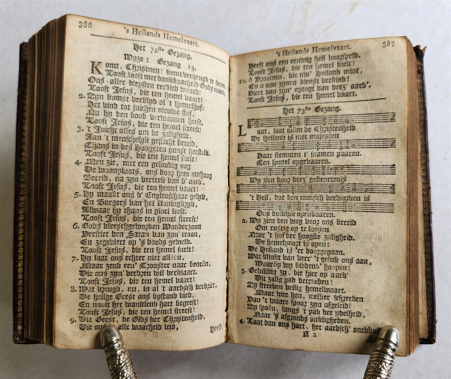 1770 BOOK of PSALMS in DUTCH fine binding ANTIQUE HET BOEK der PSALMEN