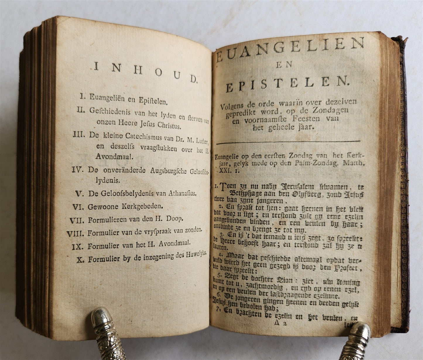 1770 BOOK of PSALMS in DUTCH fine binding ANTIQUE HET BOEK der PSALMEN