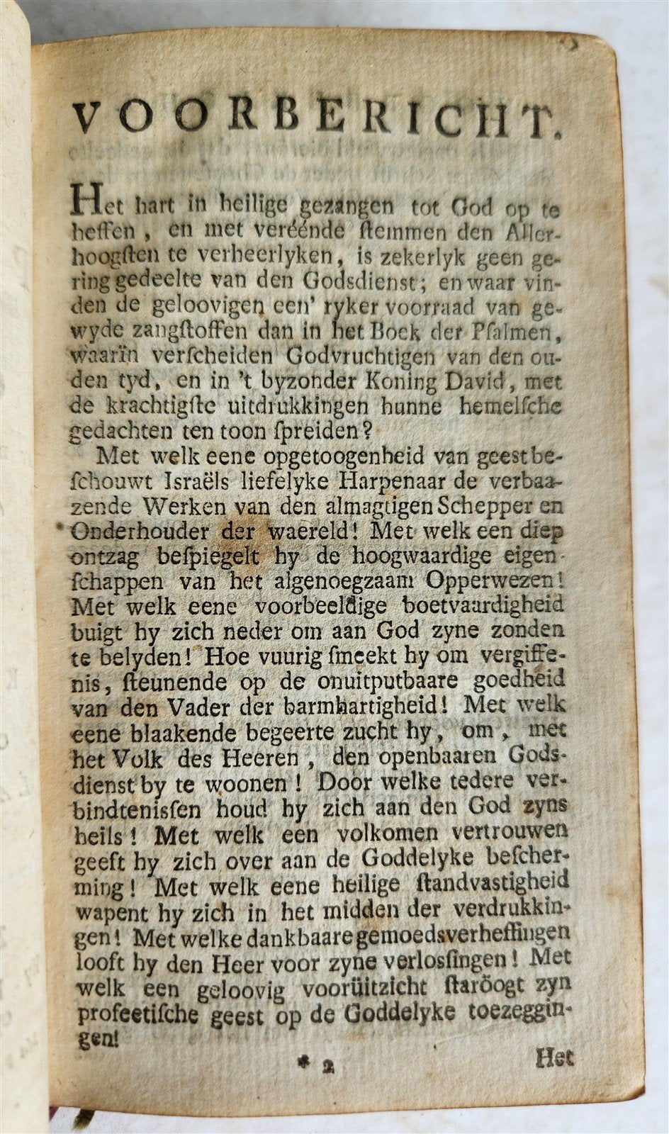 1769 BOOK of PSALMS in DUTCH fine binding ANTIQUE HET BOEK der PSALMEN